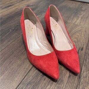 Kate Spade Red Suede Heels